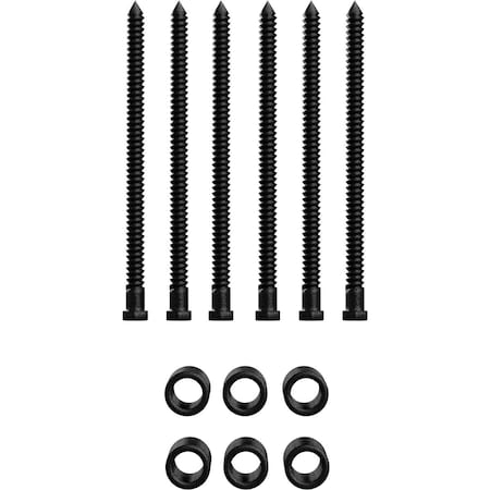 Ekena Millwork Barnfold 4-Door 7/8" Extension Kit, Matte Black GB6007M4EXMB